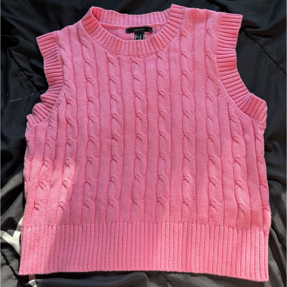 Pink forever 21 sweater vest
